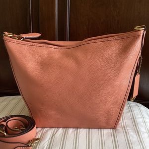 Coach small duffle crossbody, coral